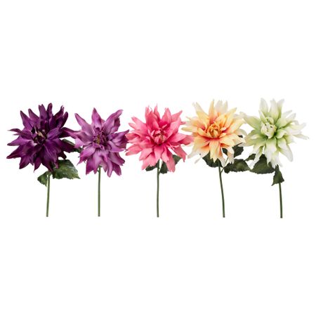 Цветок искусственный СМИККА, Георгин разные цвета (35 см)