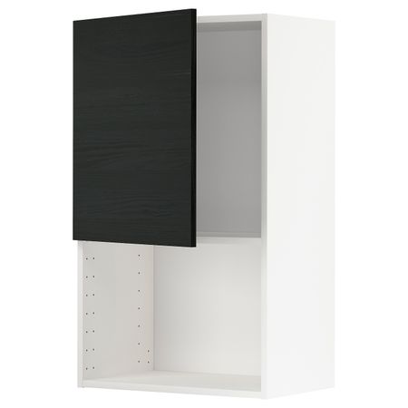 Навесной шкаф для СВЧ-печи, белый, Тингсрид черный 60x100 см IKEA МЕТОД 492.248.62