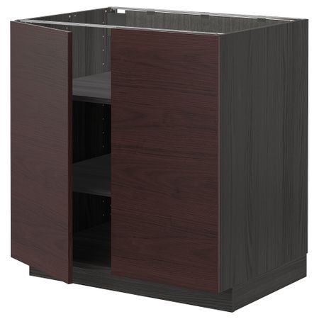 Напольный шкаф с полками, 2 дверцами, 80x60 cm IKEA METOD МЕТОД 994.648.78
