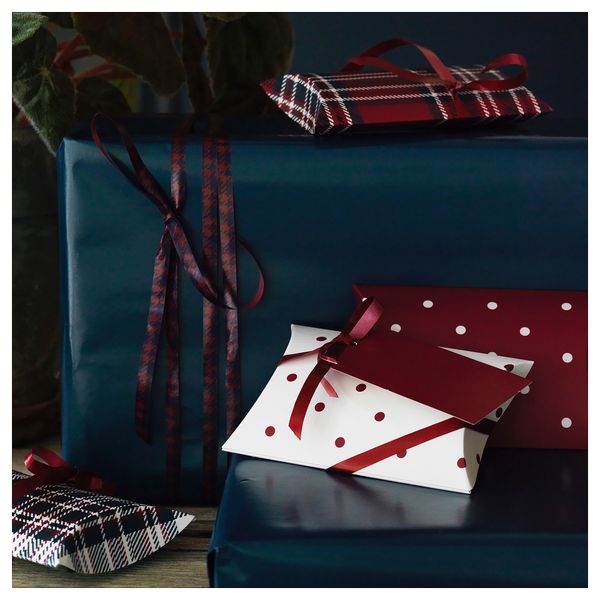 Набор для/упаковки подарков,15 предмета ВИНТЕР 2018, красный, синий - схема-чертеж с размерами