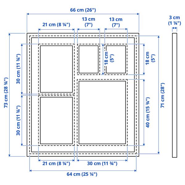 IKEA, дополнительный ракурс - схема-чертеж с размерами