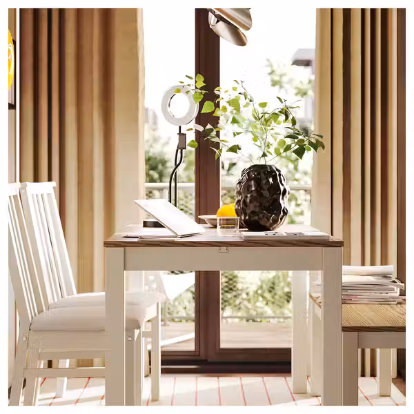 SANELA Гардины, 2 шт. - светло-бежевый/с лентой 140x300 см - фото 3