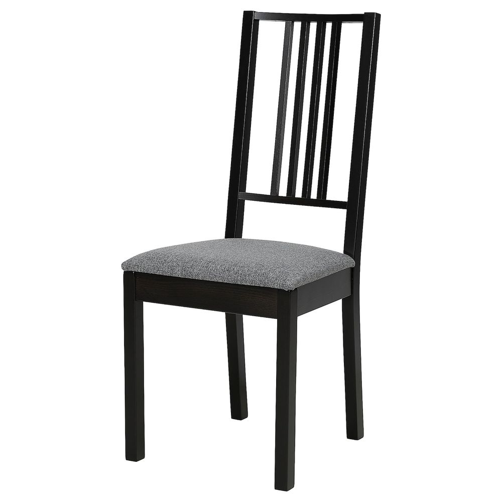 Стул, коричнево-чёрный/Гуннаред классический серый IKEA BÖRJE БЁРЬЕ 904.784.41 - фото 1