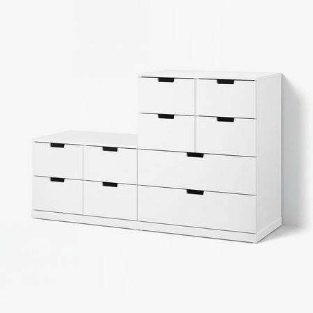 NORDLI Комод с 10 ящиками - белый 160x99 см