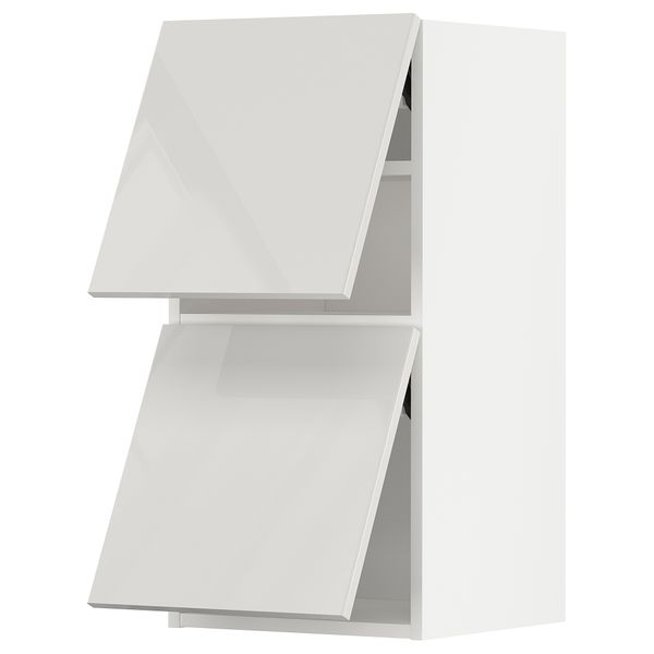 Навесной горизонтальный шкаф, 2 двери, белый, Ringhult светло-серый, 40x80 см IKEA METOD МЕТОД 093.945.97 - фото 2
