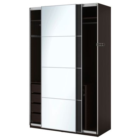 Гардероб ПАКС, черно-коричневый, Аули Ильсенг (150x66x236 см)