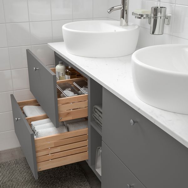 Шкаф под раковину, столешница 45, раковина, 142x49x74 cm IKEA GODMORGON ГОДМОРГОН, TOLKEN ТОЛКЕН, TÖRNVIKEN ТОРНВИКЕН 193.385.39 - фото 4