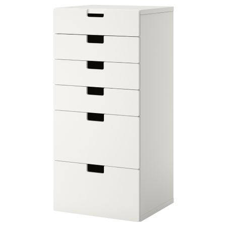 Комбинация для хранения с ящиками СТУВА, белый, белый (60x50x128 см)