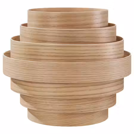 DYKARKLOCKA ДЮКАРКЛОККА Абажур для подвесн светильника - дубовый шпон, беленый 40 см