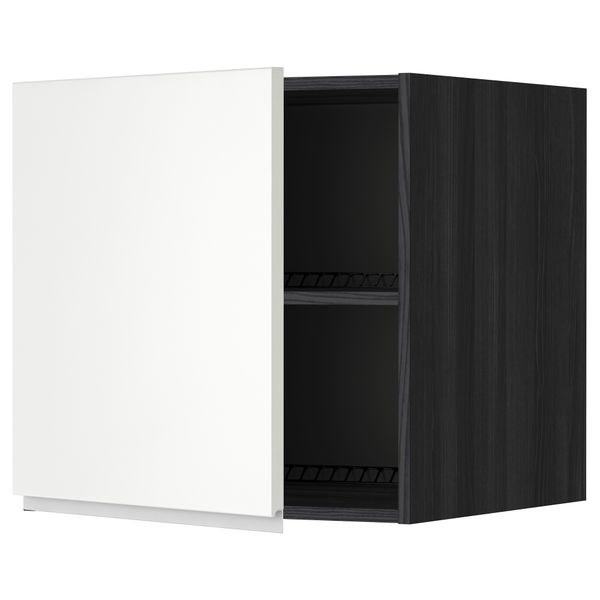 Верхний шкаф на холодильник, морозильник МЕТОД, черный, Нодста белый - схема-чертеж с размерами