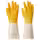 RINNIG Хозяйственные перчатки - ярко-желтый/белый с оттенком S