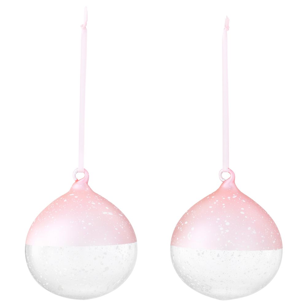 Украшение, шар ВИНТЕР 2015, стекло, светло-розовый (8 см) - схема-чертеж с размерами