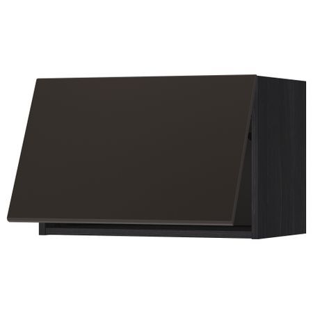 Горизонтальный навесной шкаф, 60x40 см, черный, Kungsbacka антрацит IKEA METOD МЕТОД 593.917.37
