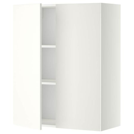 Навесной шкаф с полками/2дверцы, белый/Хэггеби белый 80x100 см IKEA METOD МЕТОД 592.261.58