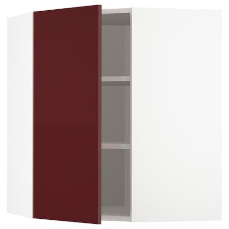 Угловой навесной шкаф с полками, 68x80 cm IKEA METOD МЕТОД 293.269.32