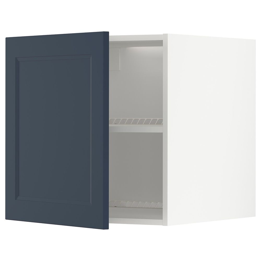 Верхний шкаф для холодильника/морозильн, белый Акстад/матовая поверхность синий 60x60 см IKEA METOD МЕТОД 194.471.33 - фото 1