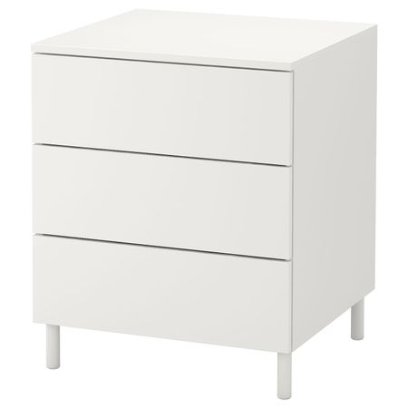 Комод с 3 ящиками, белый/Фоннес белый 60x57x73 см IKEA OPPHUS ОПХУС 392.773.61