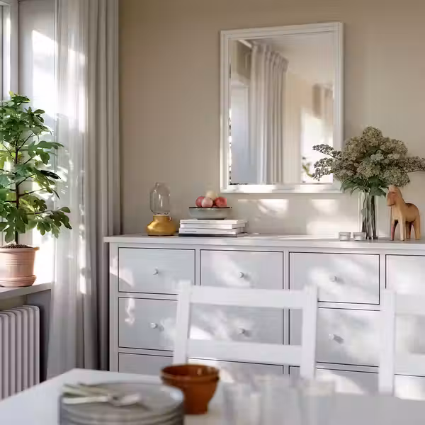 PINGSTSYREN ПИГНСТСЮРЕН Зеркало - белый 60x80 см - фото 5