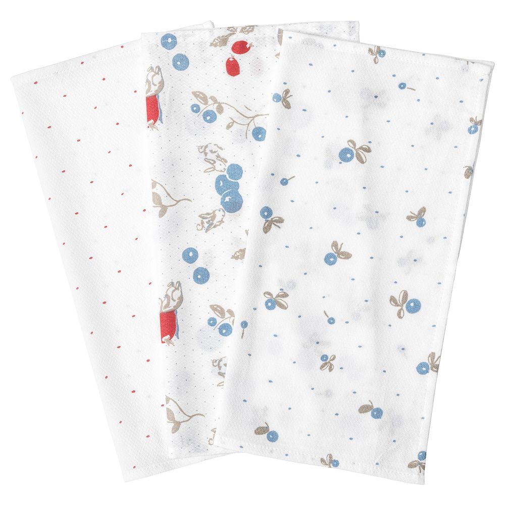 Полотенце, орнамент «точки/черника» 30x30 см IKEA RÖDHAKE РЁДХАКЕ 804.402.03 - фото 1