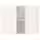 METOD Верхний шкаф д/холодильн/морозильн - белый/Vallstena белый 60x60 см