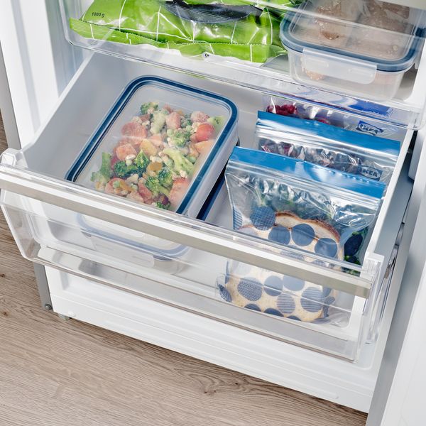 Пакет закрывающийся, 1 л, с рисунком, ярко-синий IKEA ISTAD ИСТАД 905.536.66 - схема-чертеж с размерами