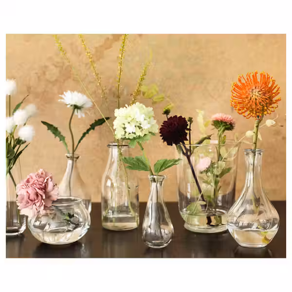 VILJESTARK Ваза - прозрачное стекло 17 см - фото 5