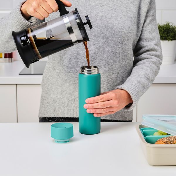 Термокружка, бирюзовый 0.4 л IKEA UNDERSÖKA УНДЕРСОКА 004.784.50 - схема-чертеж с размерами