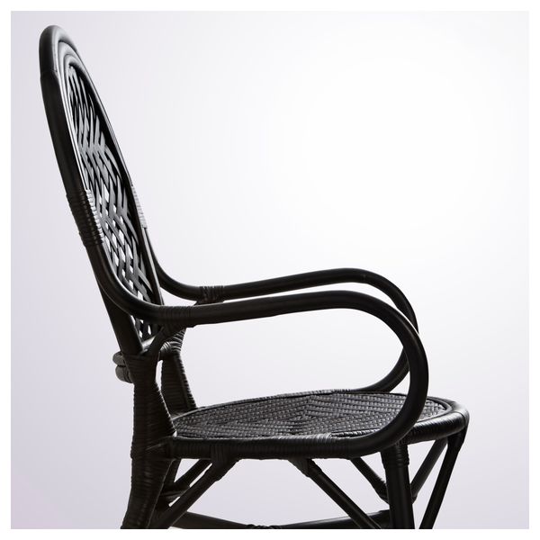 Стул ЭЛЬМСТА, ротанг, черный - фото 3