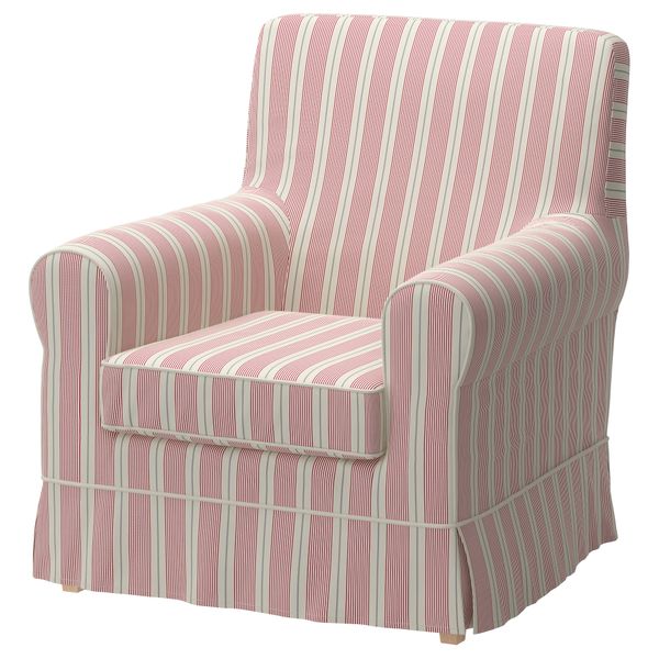 Чехол кресла ЭННИЛУНД, Мобэкка красный/бежевый - фото 1