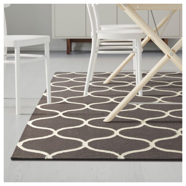 Ковер, безворсовый СТОКГОЛЬМ, ручная работа сетчатый орнамент, коричневый сетчатый орнамент коричневый (170x240 см) - схема-чертеж с размерами