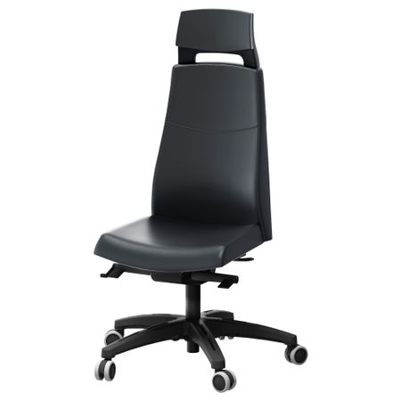 Рабочее кресло с подголовником ВОЛЬМАР, Мьюк черный
