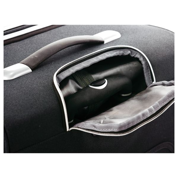 Чемодан на колесиках, складной УПТЭККА, темно-серый - схема-чертеж с размерами