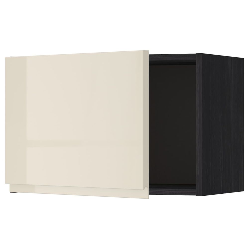 Шкаф навесной, черный, Воксторп глянцевый светло-бежевый 60x40 см IKEA МЕТОД 892.249.21 - схема-чертеж с размерами