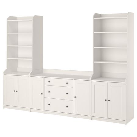 HAUGA Комбинация д/хранения - белый 279x46x199 см