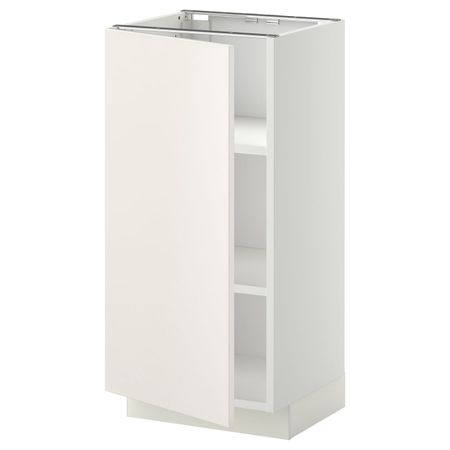 Напольный шкаф с полками, белый/Веддинге белый 40x37 см IKEA METOD МЕТОД 492.239.33