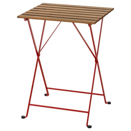 Садовый стол, красный/светло-коричневая морилка 55x54 см IKEA TÄRNÖ ТЭРНО 904.245.75