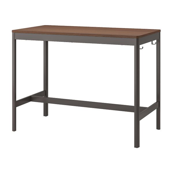 Стол, коричневый/темно-серый 140x70x105 см IKEA IDÅSEN ИДОСЕН 894.348.44 - фото 1