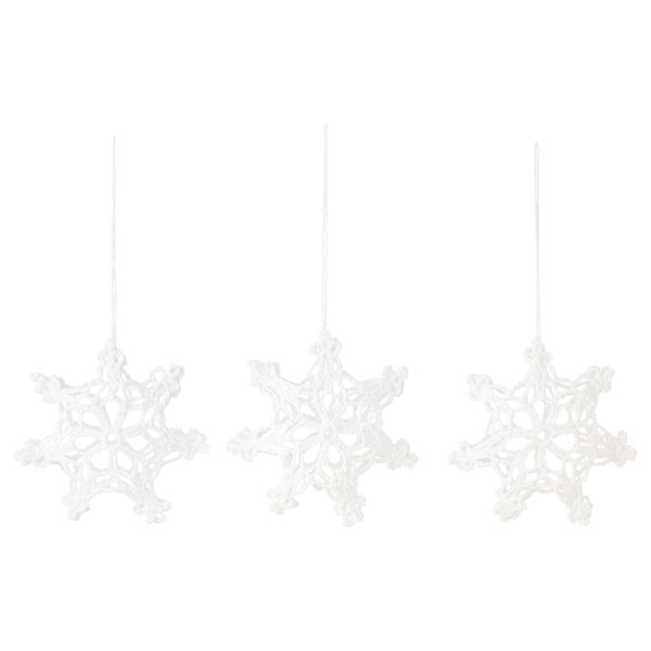 Украшение подвесное ВИНТЕР 2015, снежинка, белый (10 см) - схема-чертеж с размерами