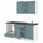 Кухня, глянцевый/синяя бирюза 180x61x220 см IKEA KNOXHULT КНОКСХУЛЬТ 094.243.87