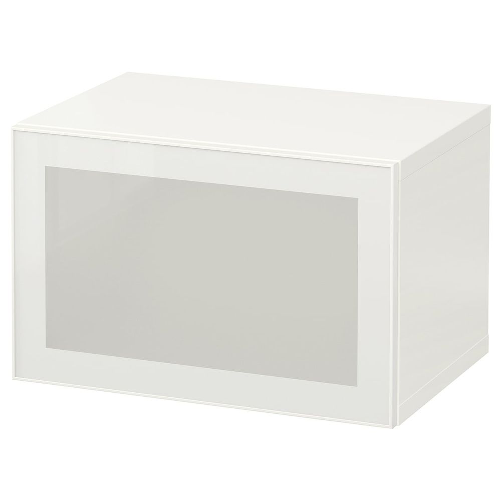 Комбинация настенных шкафов, белый/Глассвик белый, матовое стекло 60x42x38 см IKEA BESTÅ БЕСТО 294.416.30 - фото 1