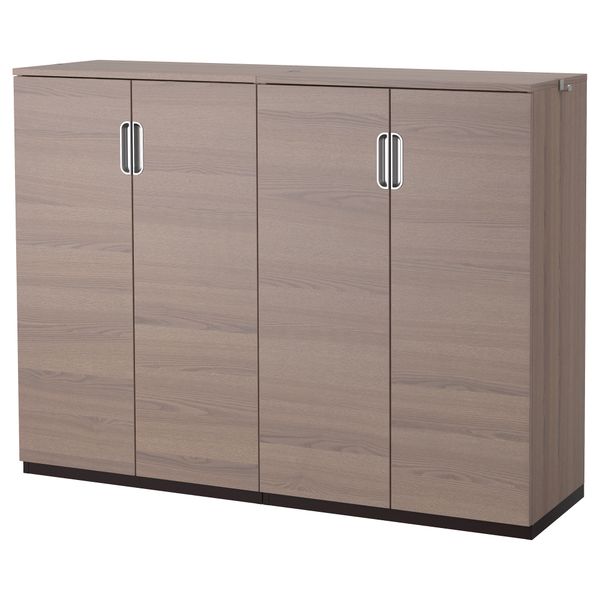 Комбинация для хранения с дверцами ГАЛАНТ, серый (160x120 см) - фото 1