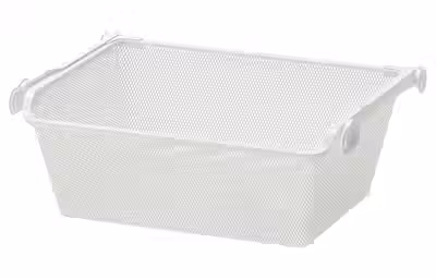 KOMPLEMENT Сетчатая корзина с направляющими - белый 50x35 см