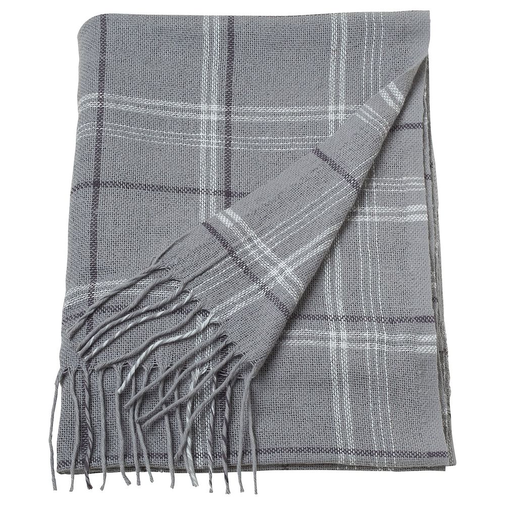 Плед, серый 140x205 см IKEA ANNAMIA АННАМИА 605.086.04 - фото 1