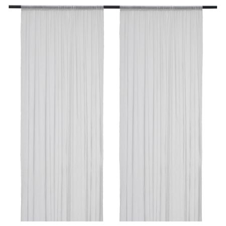 Гардины, 2 шт., белый/точечный 145x300 см IKEA HILDRUN ХИЛЬДРАН 703.866.97