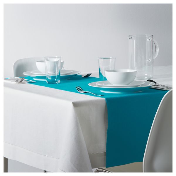 Дорожка настольная МЭРИТ, бирюзовый (35x130 см) - фото 4