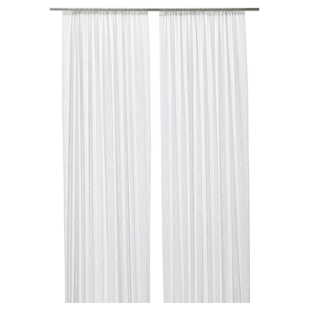 Гардины, 2 шт., белый с оттенком 145x300 см IKEA HEMBJUDEN ХЕМБЬЮДЕН 705.120.02 - фото 1