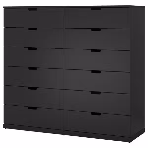 NORDLI Комод с 12 ящиками - антрацит 160x145 см - фото 1