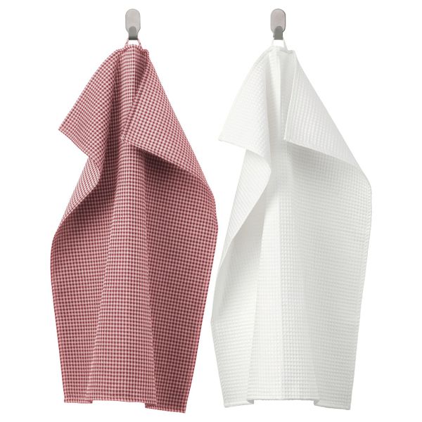 Полотенце кухонное, белый, красный 50x70 см IKEA ТРОЛЛЬПИЛ 303.720.08 - схема-чертеж с размерами