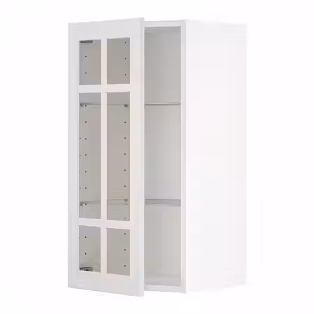 METOD Навесной шкаф/полки/стеклян дверца - белый/Stensund белый 40x80 см