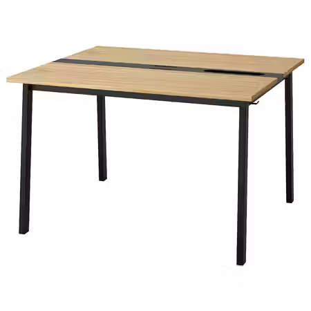 MITTZON МИТТЗОН Конференц-стол - дубовый шпон/чёрный 120x108x75 см